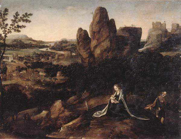 unknow artist A landscape with the rest on the Flight into egypt Germany oil painting art